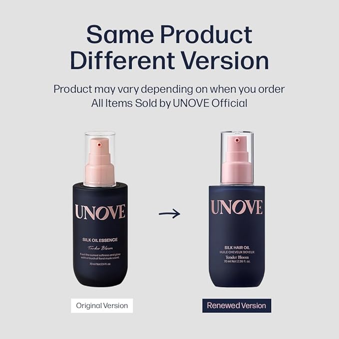 UNOVE Silk Oil Essence Hair Serum 70ml/2.4fl.oz | Nourishing Hair Oil for Dry, Frizzy, and Damaged Hair | Lightweight Smoothing Serum | Frizz Control and Split End Care | Heat Protection
