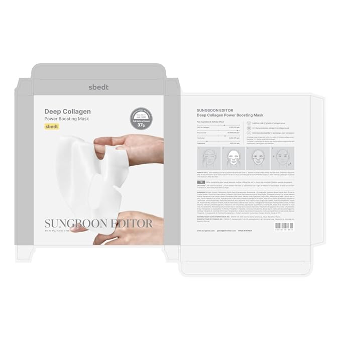 SUNGBOON EDITOR Deep Collagen Overnight Mask Hydrating Mask for Glass Skin, Wrinkle Care, Firming & Pore Refining 2,160,000PPB Collagen + 9 Peptides Korean Skincare, 4ea Valentines Day Gifts for Woman