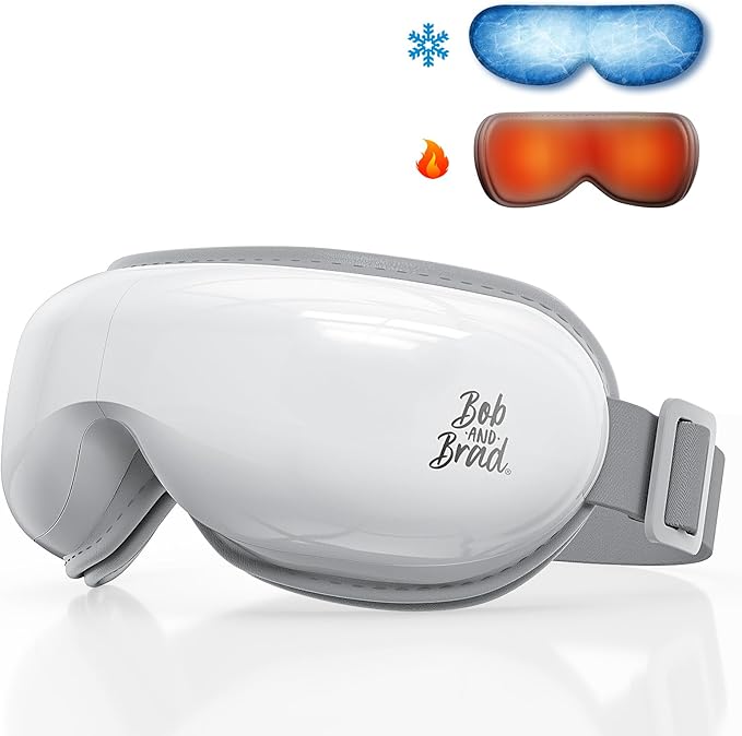 BOB AND BRAD Eye Massager with Heat and Cooling, EyeOasis 3 Eye Massager for Migraine FSA Eligible/HSA Eligible, Heated Headache Massager for Dry Eye Relief, Temple Massagers for Stress Relief