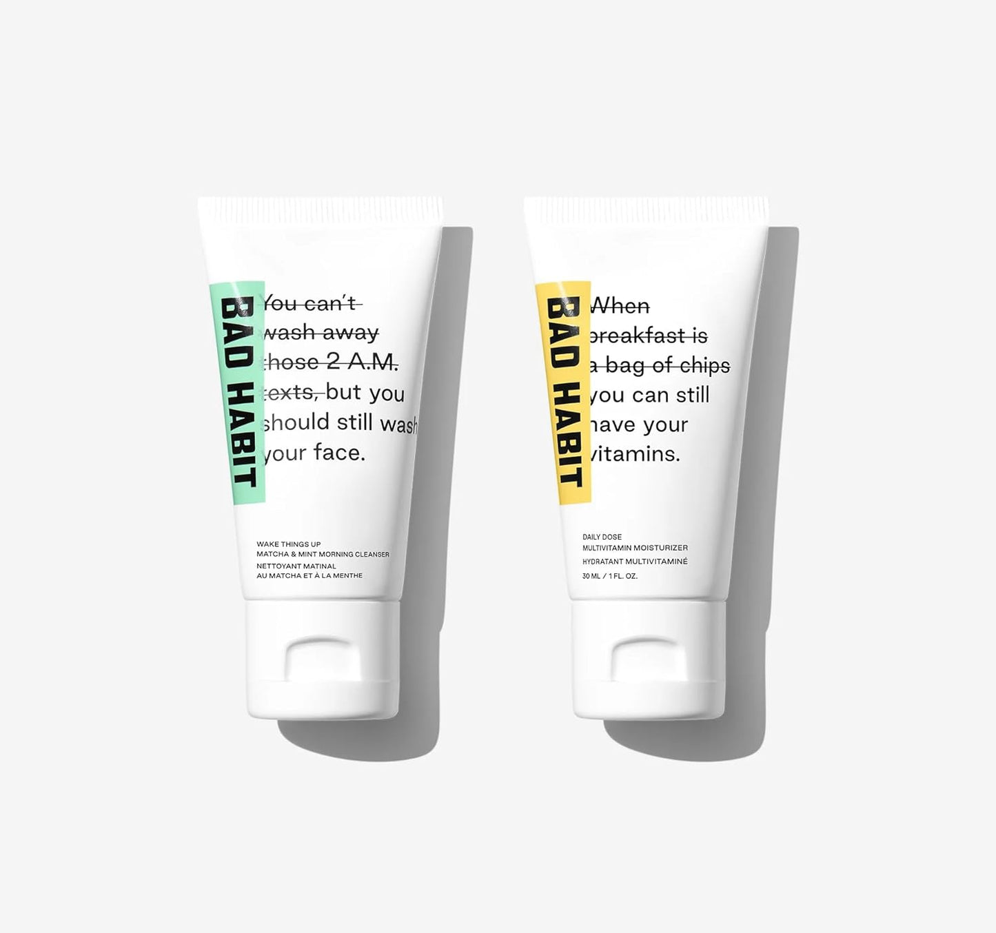 Bad Habit Wake Things Up and Daily Dose Skin Care Travel Set