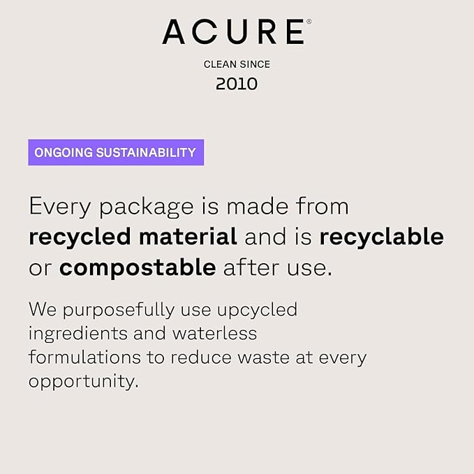 Acure Radically Rejuvenating Dual Phase Bakuchiol Serum - Bakuchiol Oil Serum for Face, Anti Aging Retinol Alternative for Wrinkles & Fine Lines, Cold Pressed Botanical Oils, Vegan - 0.67 fl oz