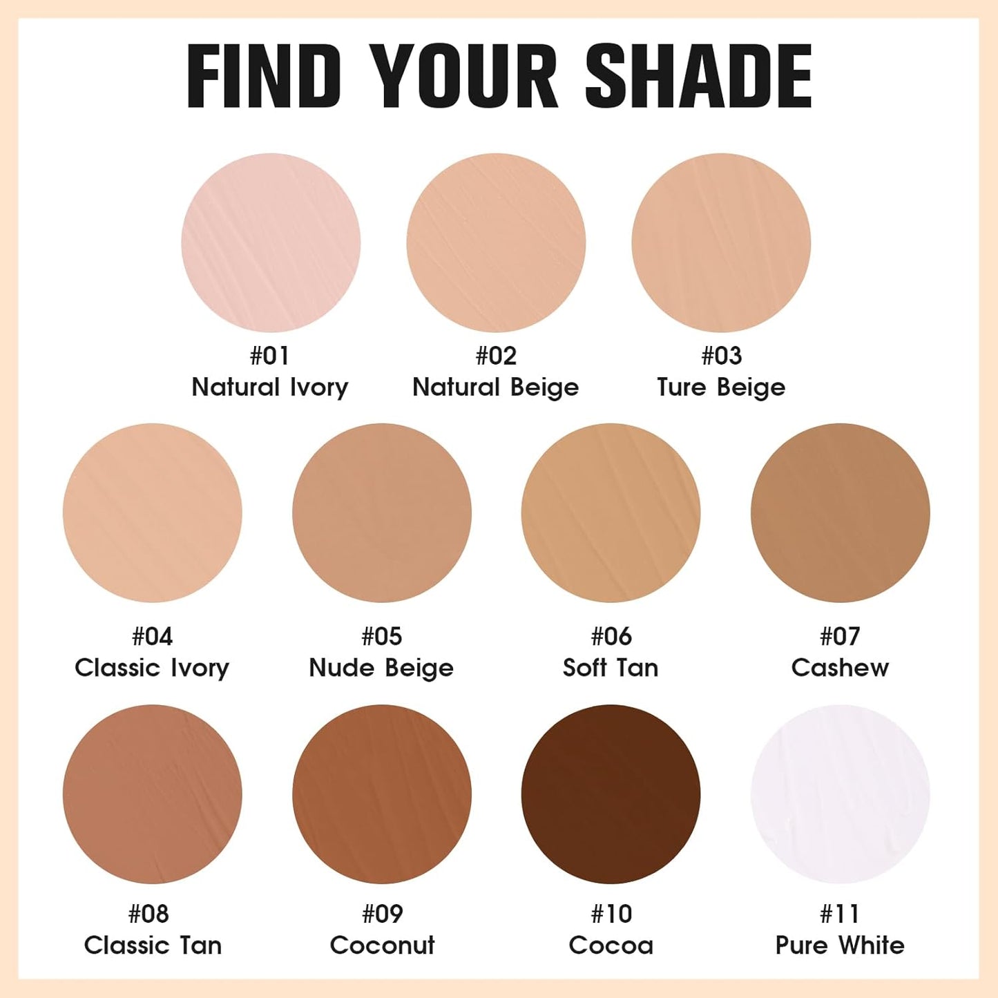 UCANBE Matte Liquid Foundation Makeup, Medium to Full Coverage Waterproof Longwear Serum Cream Foundation for Combination & Oily Mature Skin, Lightweight Hydrating Nourishing, Classic Ivory, 1 fl. oz.