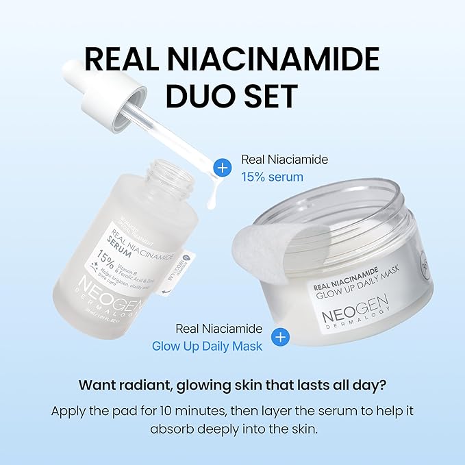 DERMALOGY by NEOGEN Real 15% Niacinamide Serum, Pore Minimizing & Dark Spot Correcting Face Serum with Zinc, Hydrating Vegan Korean Skincare, 1.01 fl oz (30 ml)