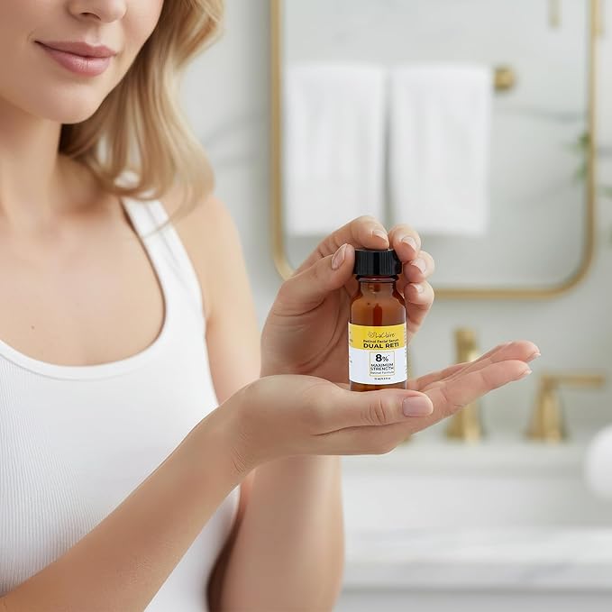 Fresh Look, Same Ingredients 8% Complex Retinol Facial Serum – Anti-Aging, Brightening Neck & Facial Serum, Helps Nourish Skin with Lactic Acid, Vitamin A, & Retinyl Palmitate – 15 ml