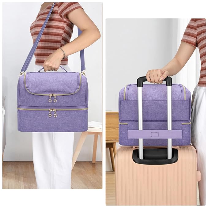 CUBETASTIC Nail Polish Organizer Case, Nail Supplies Storage Box Holds 45 Bottles Nail Polish & Nail Lamp, Travel Nail Tech Carrying Case, Nail Kit Bag For Nail Stuff & Manicure Tools