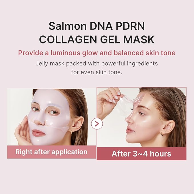 medicube Hydro-Repair Mask Duo: Salmon DNA PDRN Pink Collagen Capsule Cream and Salmon DNA PDRN pink collagen jelly gel mask (4ea)
