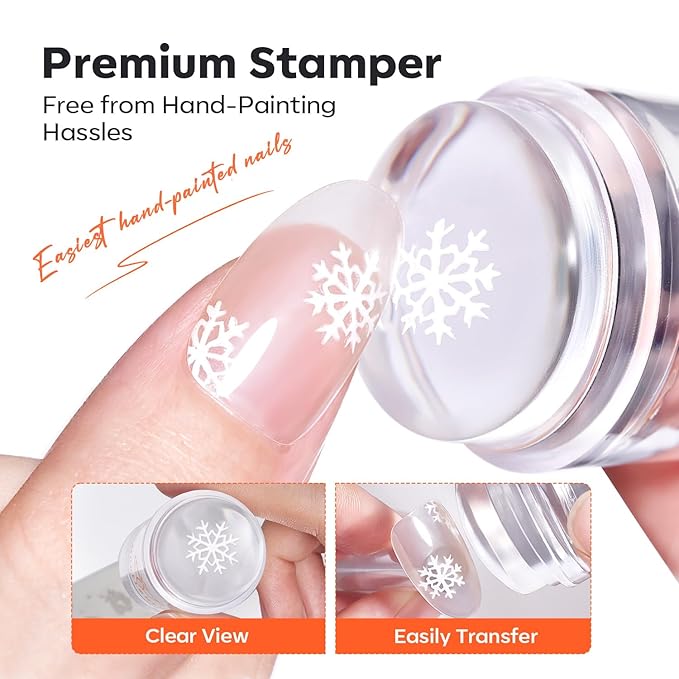 modelones 16 PCS Gel Nail Stamping Plate Set, French Tip Tool Gold Silver Pearl Chrome Powder Proof Matte Top Coat White Black Painting Gel Polish Double Head Nail Art Brush DIY Manicure Gift Kit