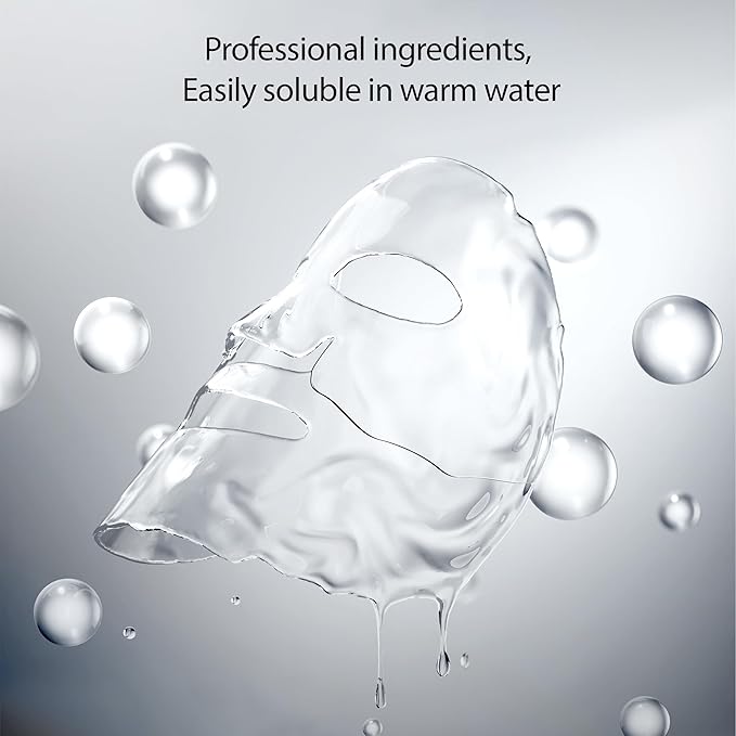 Hydrating Overnight Collagen Facial Mask 4 Sheets,Bio- Collagen Mask Real Deep Mask,Containing 80,000ppm Hydrolyzed Marine Collagen Peptide for Tighten, Elasticity, Pore Minimizing