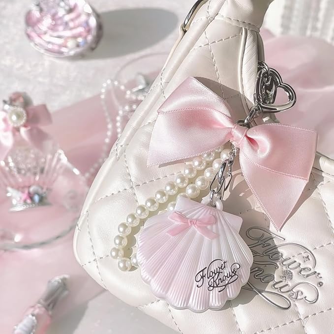 Flower Knows Shell’s Jewel 13-Piece Makeup Gift Box Set,Lip Gloss×2+Blush×1+ Eyeshadow Palette×1+Highlighter×3+Hand Mirror×1+Hair Clip×1+Mini Powder Puff×1+Blush Brush×1+Eyeshadow Brush×1+Gift Box×1