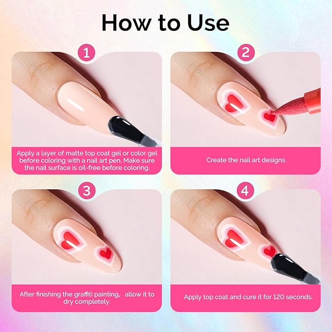 MelodySusie Nail Art Pens Set, 12 Colors Double-Ended Nail Polish Pens for Nail Art, Dual Tip, Nail Dotting Tool, Drawing Pen for Nail Design, Manicure Nail Pens for Salon and DIY at Home