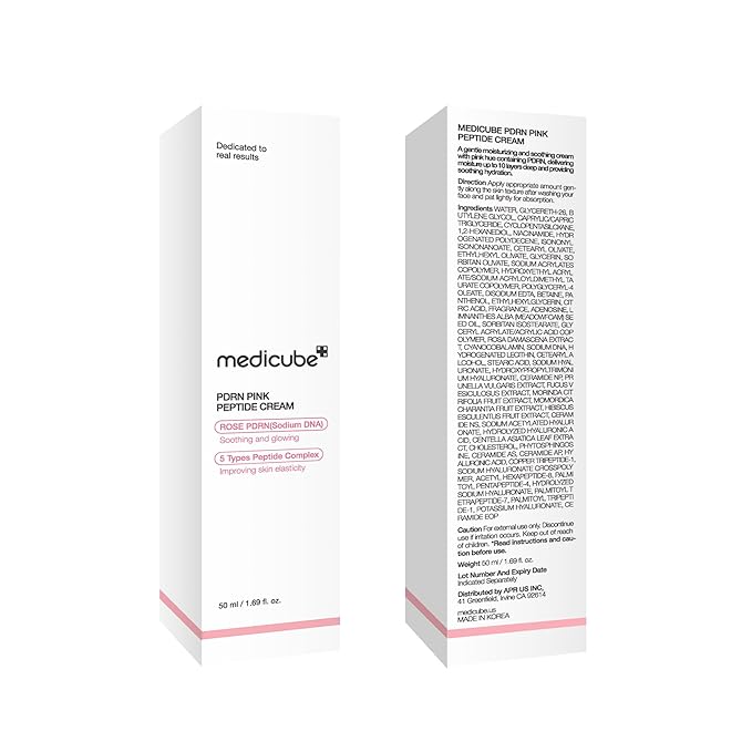 medicube PDRN Pink Hyaluronic Moisturizing Cream | Blemish Recovery, Relief & Hydrating Care | Restores Skin Elasticity & Glow | Korean Skincare for Even Skin Tone & Pore Care | 50ml / 1.69 fl.oz.