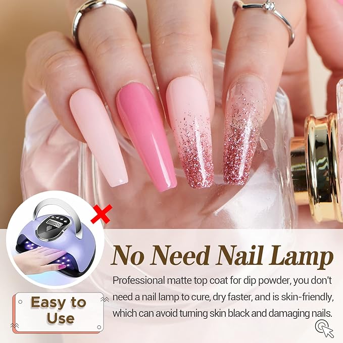 AZUREBEAUTY Dip Powder Base Coat 40ml Large Capacity Dip Base Coat for Refill Dipping Powder Liquid Set French Nail Art Manicure Beginner DIY Salon Home