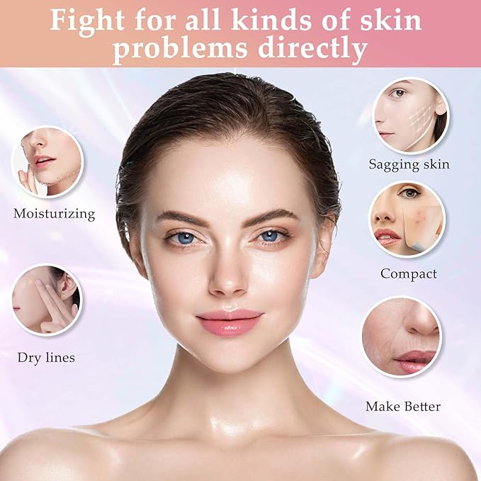 New Red-Light-Therapy-for-Face and Neck Massager,7 Colors Womens Skin Rejuvenation Lifting Facial Massager Tool for Toning,Glow Boost