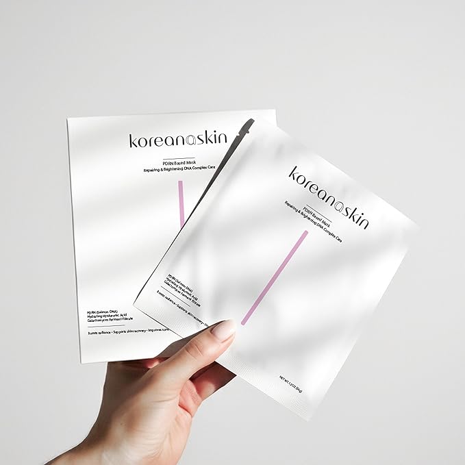 K-Beauty PDRN DNA Complex Hydrogel Sheet Mask – Korean Regenerative Salmon DNA & Multi-Weight Hyaluronic Acid for Anti-Aging, Firming, Brightening, Deep Hydration – Box of 4