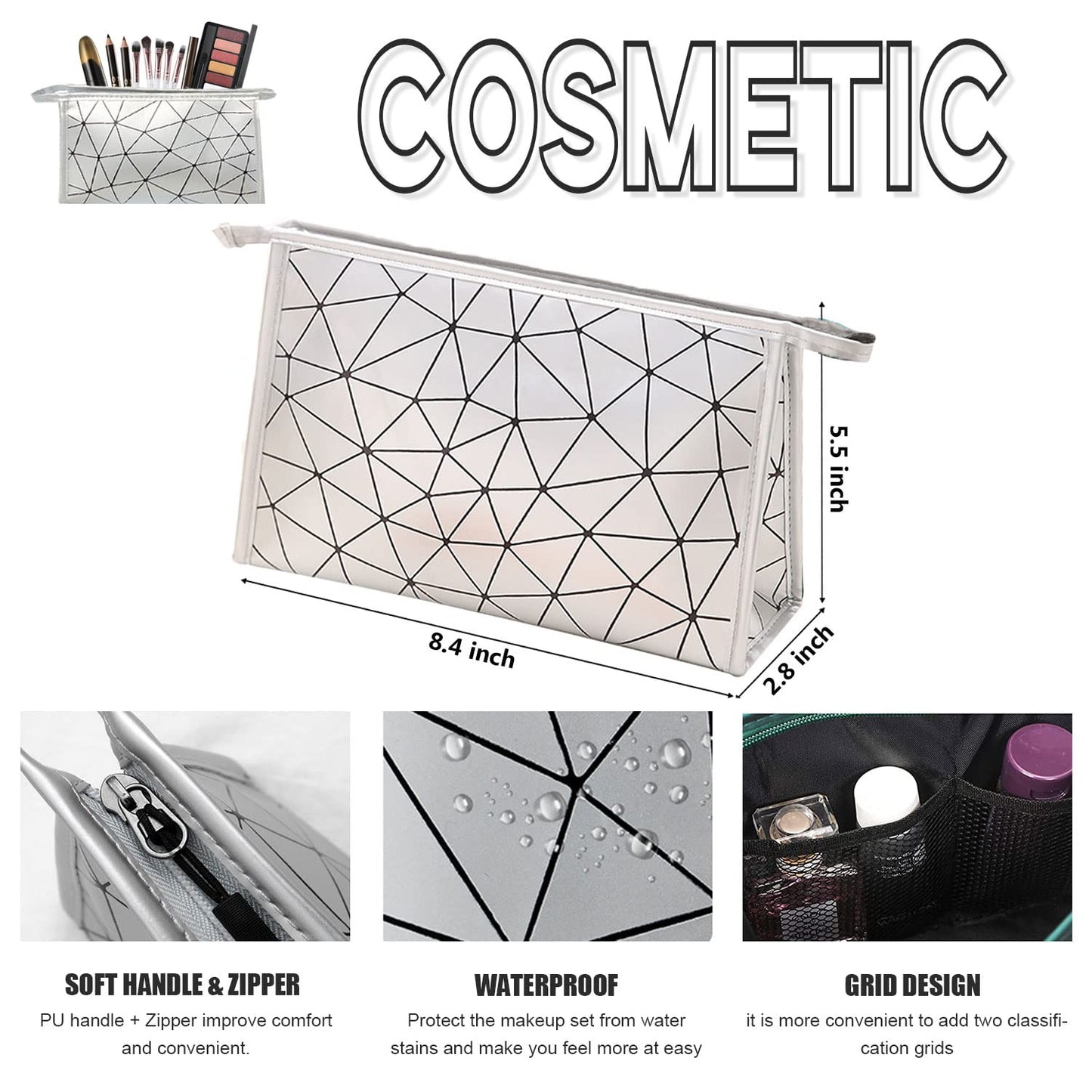 All in One Makeup Kit for Women Full Kit, Includes 12 Colors Eyeshadow Palette, Lash Mascara, Liquid Eyeliner, Eyebrow Powder, 5 Pcs Makeup Brush and Cosmetic Bag, Makeup Gift Set for Women & Teens