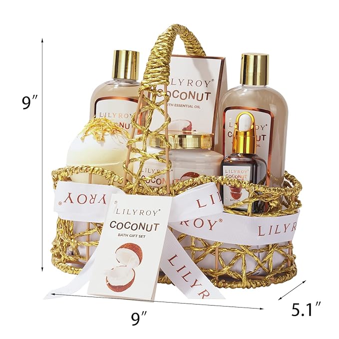 Valentines Day Gifts for Women and Men - 8-Piece Luxury Bath & Body Gift Set for Women Self Care Kit Spa Gift Baskets | Mothers Day Gifts for Mom, Birthday, Christmas Gift, All Occasion Present