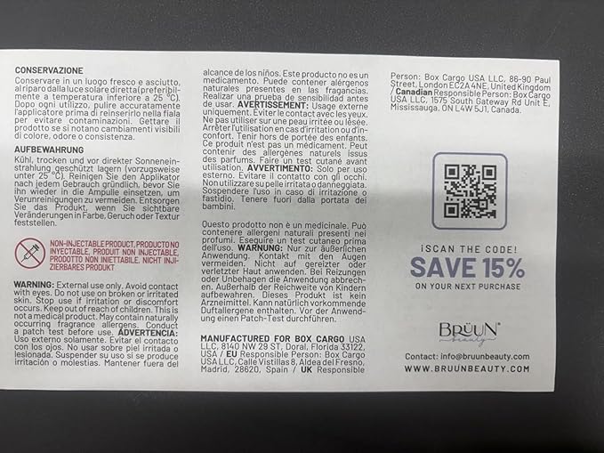 BRÜUN HY - Control Hyaluronic Aqua Solution Ampoule - A Korean Serum Booster for Face to Use as a Skin Care Serum 1.18 fl.oz