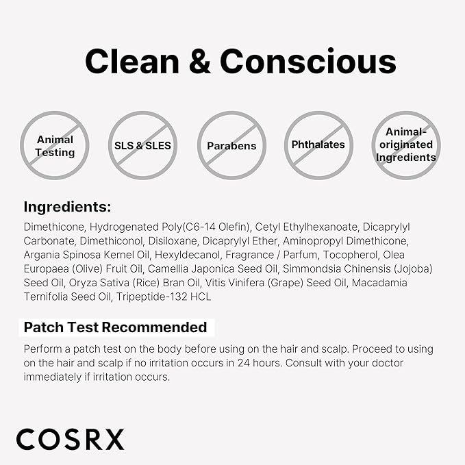 COSRX PEPTIDE 132 Hair Bonding Oil Serum, Travel Size Keratin Treatment for Frizzy, Damaged, Dry Hair – Repairs Split Ends, Adds Hair Gloss – For All Hair Types – 0.94 fl oz