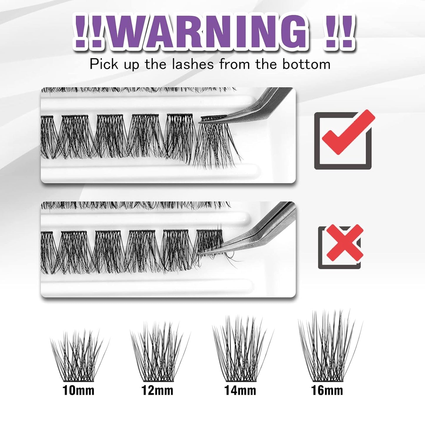 Lash Clusters 120 Clusters DIY Eyelash Extension Natural Look Lightweight Comfortable Handmade Reusable Individual Lashes False Eyelashes DIY at Home (Glamour-12mm)