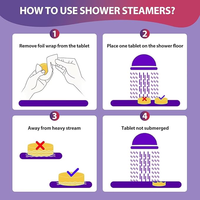 Shower Steamers Aromatherapy - 12 Pack Shower Bomes with Essential Oils, Birthday Gifts for Women Men, Relaxation Gifts for Mom, Stress Relief, Nasal Relief, Home Spa Gifts for Wife, Her