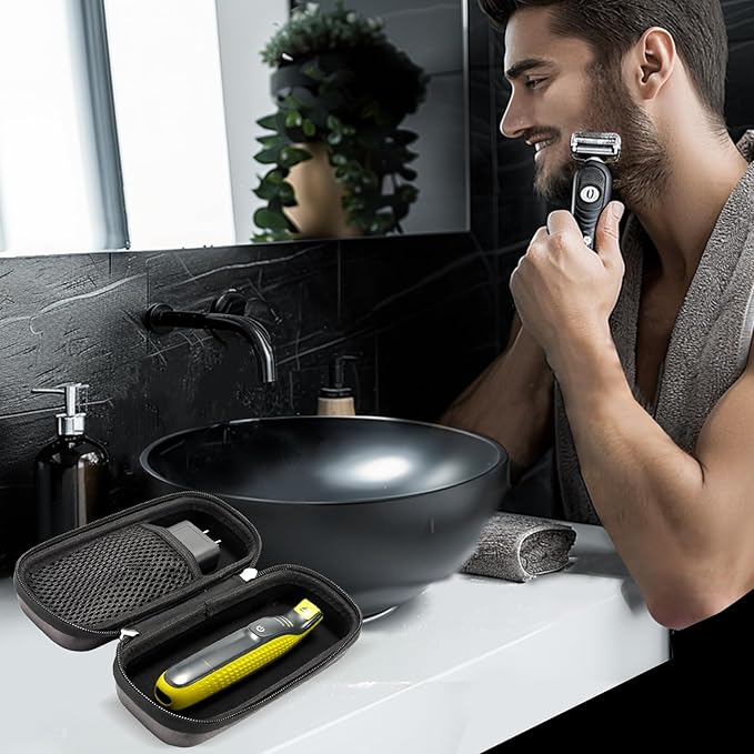 ProCase Hard Travel Carrying Case for Hybrid Electric Trimmer and Shaver, Portable Hybrid Razor Organizer Storage Bag Fit QP2630 QP2620 QP2530 QP2520 and Accessories -Carbon