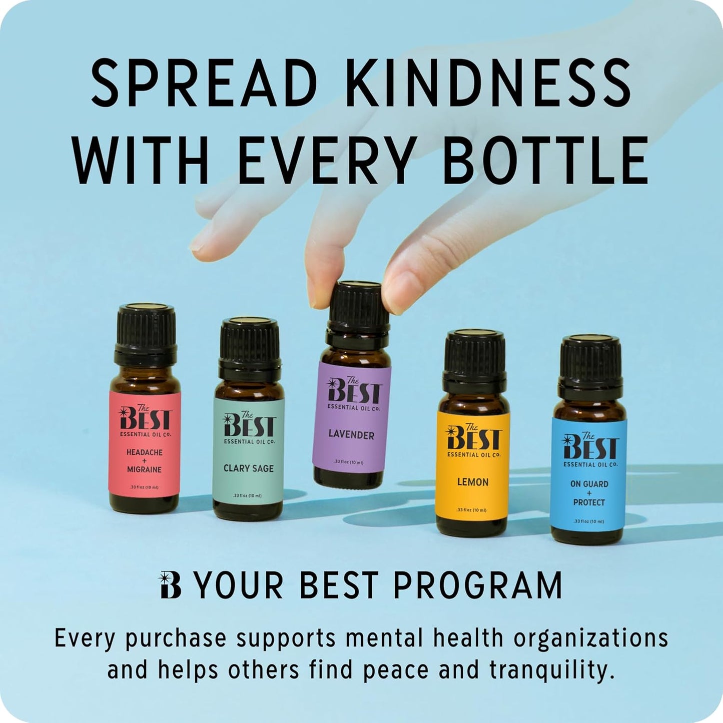 The Best Peppermint + Sugar Essential Oil Roll-On Blend- Premium Grade- Pre-Diluted in Coconut Oil- Ready to Use- 10 ml (.33 fl oz)