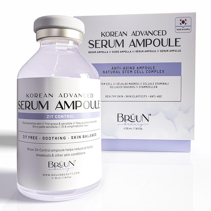 BRÜUN AC - Control Clear and Pure Vita Plus Ampoule - Micro Needling Korean Booster for Face and Body to Use with and without Derma Pen Microneedling Skin Care Serum 1.18 oz