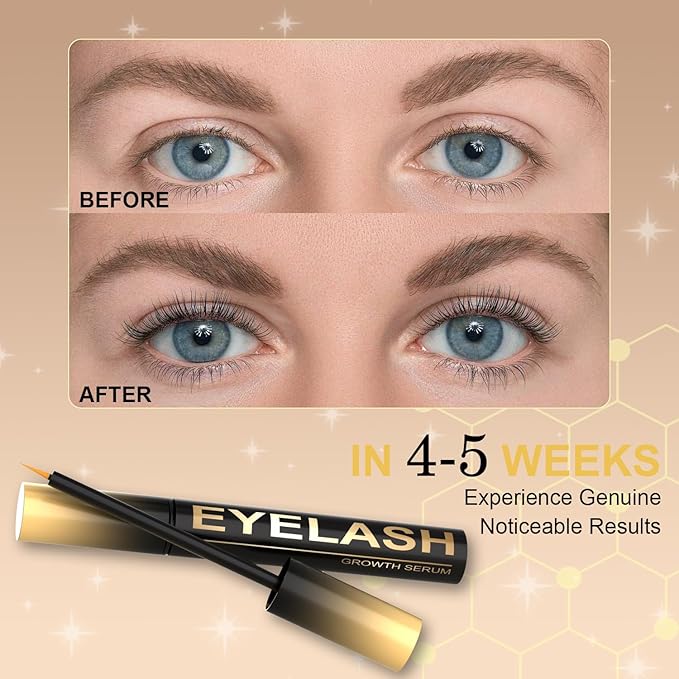 Lash Serum for Eyelash Growth, Premium Lash Enhancing Serum with Advanced Formula Volumizing Longer Fuller and Thicker Looking Lashes, Eyelash Growth for Sensitive Eyes (5 mL)