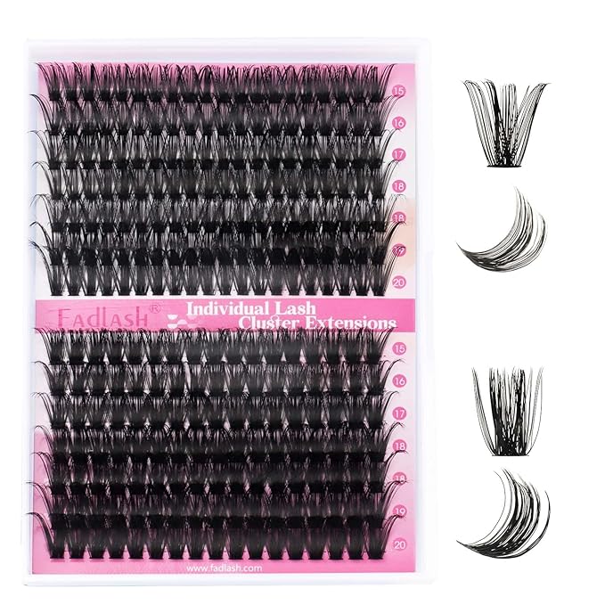 Lash Clusters 60D+80D Fluffy Eyelash Clusters D Curl 15-20mm Individual Lashes Cluster Eyelash Extensions Wispy Thick Lash Extension Clusters (60+80D-0.07-D, 15-20mm)