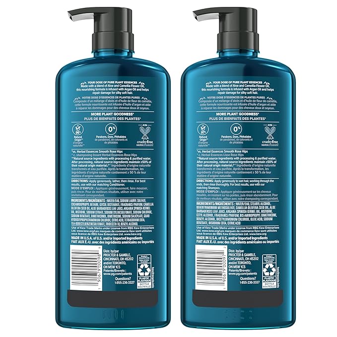 Herbal Essences Argan Oil Repair Shampoo & Conditioner Set, Moisturizes & Smoothes, Paraben-Free, Color-Safe, pH-Balanced, Citrus Scent, 20.2 Fl Oz, 2-Pack
