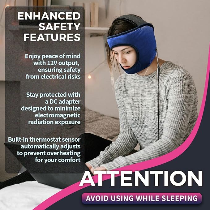 CREATRILL TMJ Relief Products, Face Heating Pad for Jaw Pain, Hot Therapy for Chin, Cheek, and Temple Pain, Tension Headache Relief