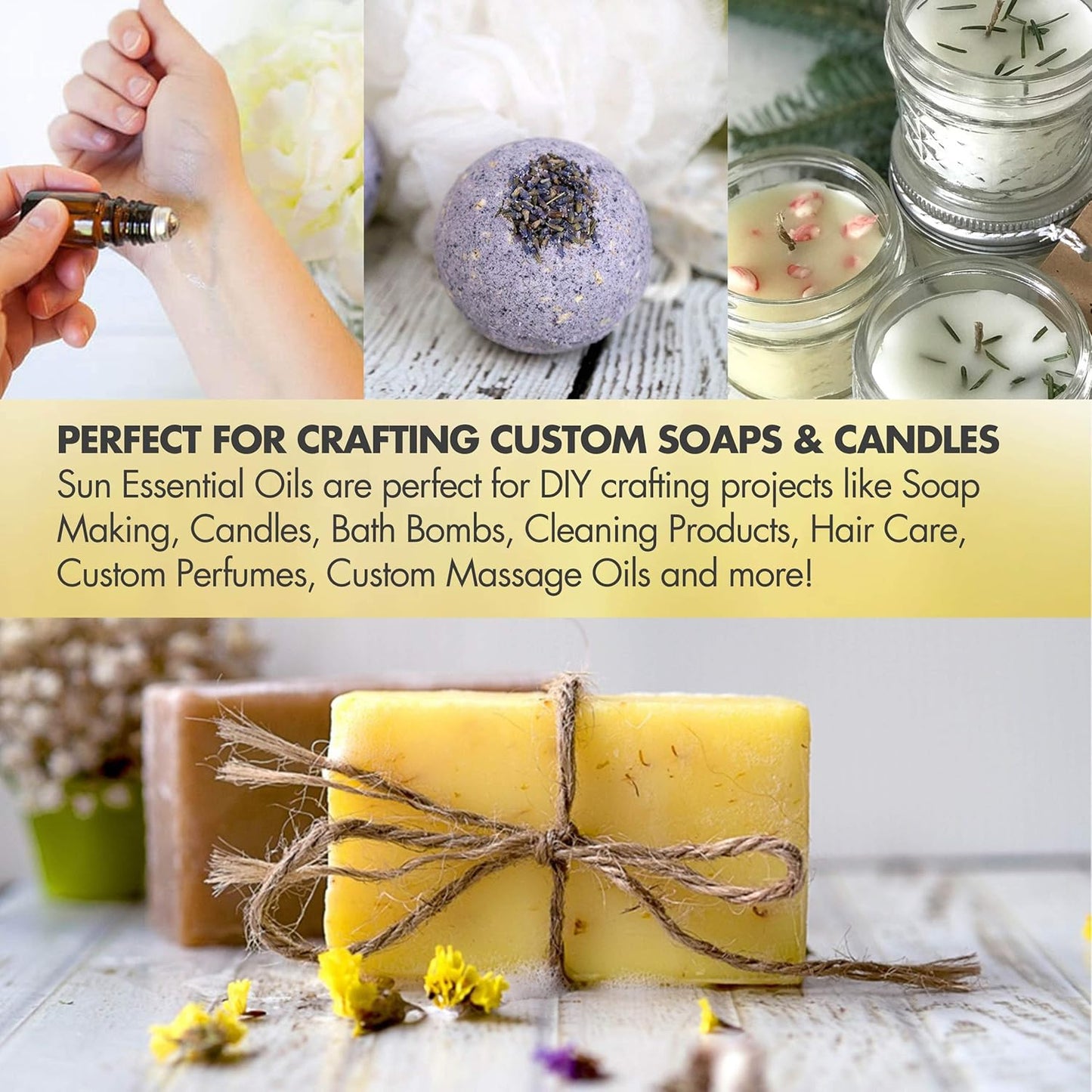 Sun Essential Oils – 8 oz Australian Sandalwood Essential Oil with Dropper for Diffuser, Skin, Aromatherapy Massage, Humidifier, Scent for Candle, Lotion & Soap Making at Home, Fragrance for Room