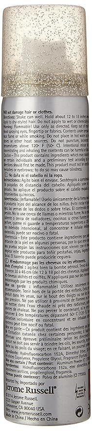 Jerome Russell Hair and Body Glitter Spray, Silver, 2.2 Ounce