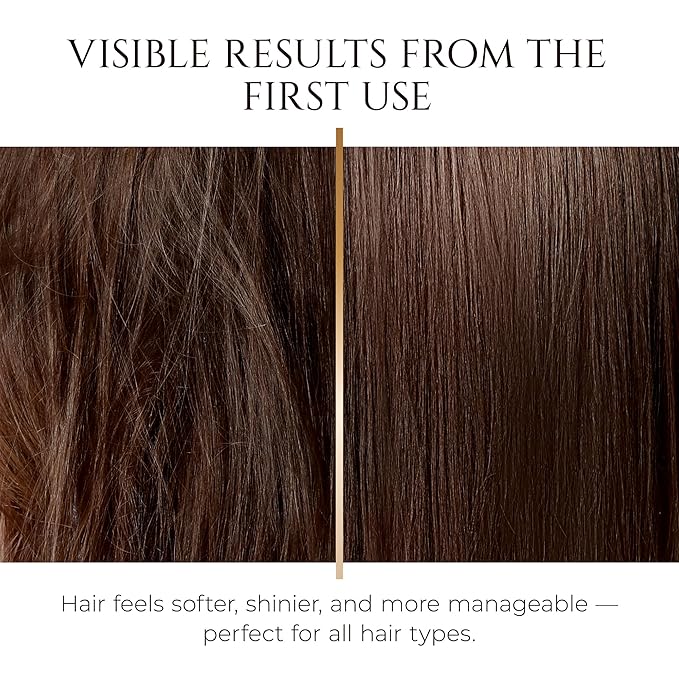 HADAT Golden Hour Express HAIR MASK – Premium Professional Hair Treatment with Pearl Powder – Hydration for Dry Damaged Hair – Nourishing Oils – Split Ends – Salon Quality – Made in Israel, 9.47 Fl Oz