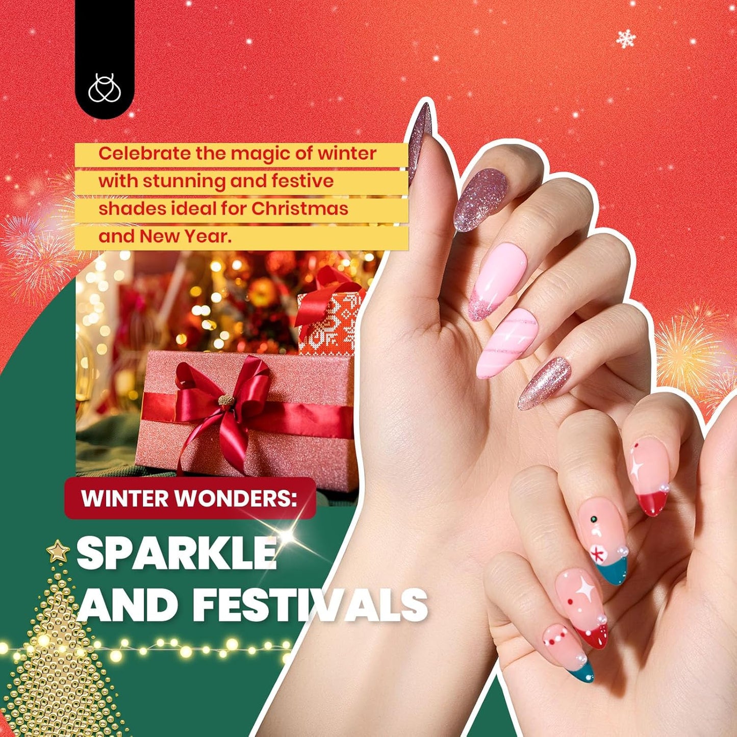 Beetles Gel Nail Polish Kit with U V Light - 68 Pcs Set 35 Colors Pink Glitter Nude Gray Gel Polish with Base Matte&Glossy Top Coat Vivid Seasons Gel Nail Set Nail Art Gift for Women & Girls