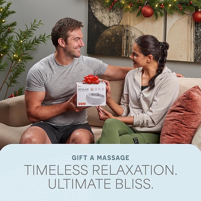 LifePro Portable Eye Massager with Heat and Vibration - Oculax 4 Soothing Modes for Compression Massage to Help Reduce Puffy and Dry Eyes-Rechargeable Heated Migraine Mask with Bluetooth Music