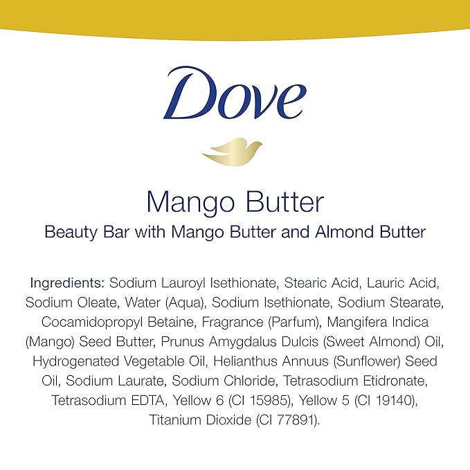 Dove Beauty Bar With Mango Butter 14 Bars To Moisturize Dry Skin More Moisturizing Than Bar Soap 3.75 oz