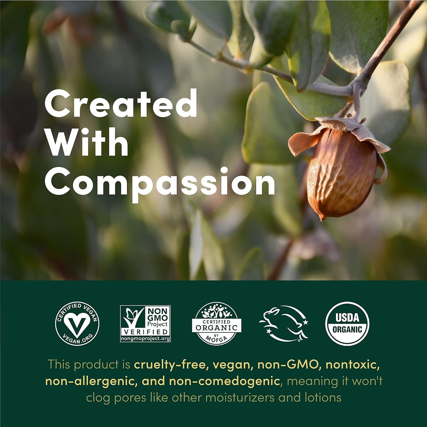 HobaCare Organic Unrefined Jojoba Oil for Nails, Cuticles, Dry Skin, Beard, Scalp Massage – Mini Travel Size 100% Pure Hexane Free Natural Carrier Oil for Skincare, Hair, Shaving Aftercare (4.22 oz)