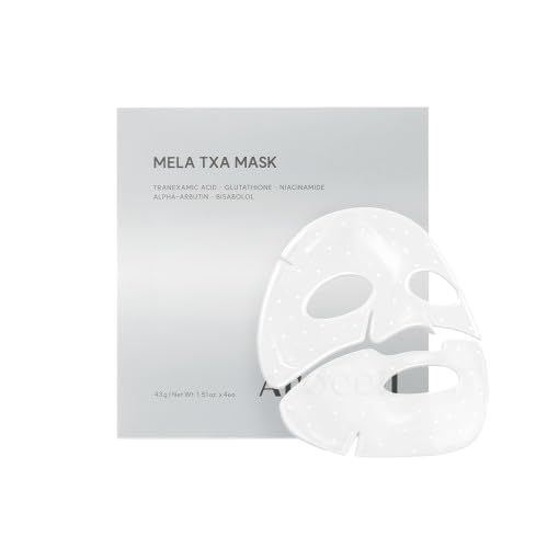 Arocell Melatranex Face Mask with Tranexamic Acid, Hydrating & Soothing Sheet Mask (4 Count)