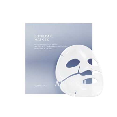 AROCELL OFFICIAL Botulcare Mask EX 4 Facial Sheet Microcurrent Masks – Moisturizing Hydrating Elasticity Boosting Pore Minimizing Korean Skincare with Hyaluronic Acid & Panthenol