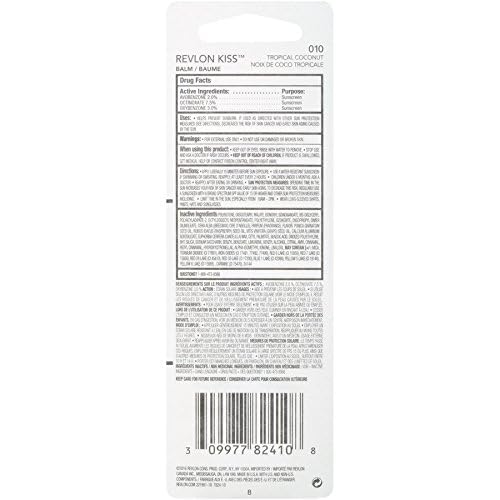 Revlon Tinted Lip Balm, SPF 20, Natural Fruit Oils | Tropical Coconut | Pack of 2 | Lasting Hydration