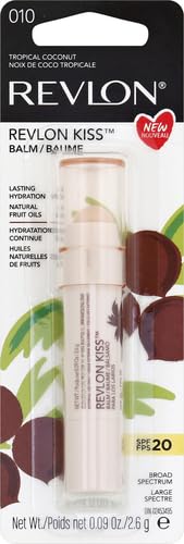 Revlon Tinted Lip Balm, SPF 20, Natural Fruit Oils | Tropical Coconut | Pack of 2 | Lasting Hydration