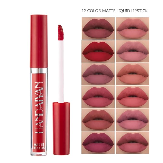 BestLand 3Pcs Matte Liquid Lip Gloss Set - 24H Transfer-Proof, Moisturizing & Non-Sticky I Mauve Pink, Classic Red, Deep Burgundy I Vegan + Cruelty-Free for Daily & Party