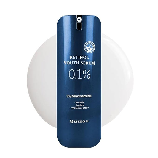 MIZON Retinol Youth (0.1% Retinol Serum) Fine Line Treatment Bakuchiol Peptides Niacinamide Youthful Skin Korean Skincare (0.1 oz)