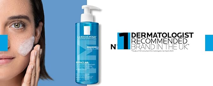 La Roche-Posay Effaclar Purifying Foaming Gel Cleanser for Oily Skin,With Zinc Pidolate To Remove Excess Oil & Shine,Alcohol Free & Oil Free,Sensitive Skin Tested,(Pack of 2)