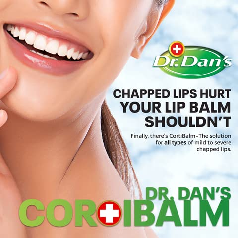 Dr. Dan's Cortibalm- 3 Pack - for Dry Cracked Lips - Healing Lip Balm for Severely Chapped Lips - Designed for Men, Women and Children