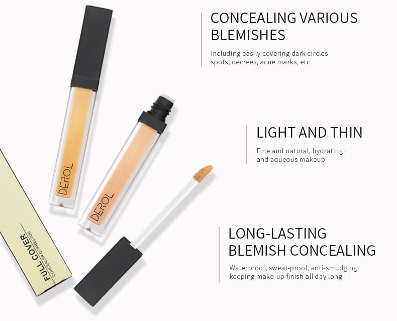 Liquid Concealer Makeup - Natural Coverage & Highly Pigmented Lightweight Concealers 6.5ml (04)