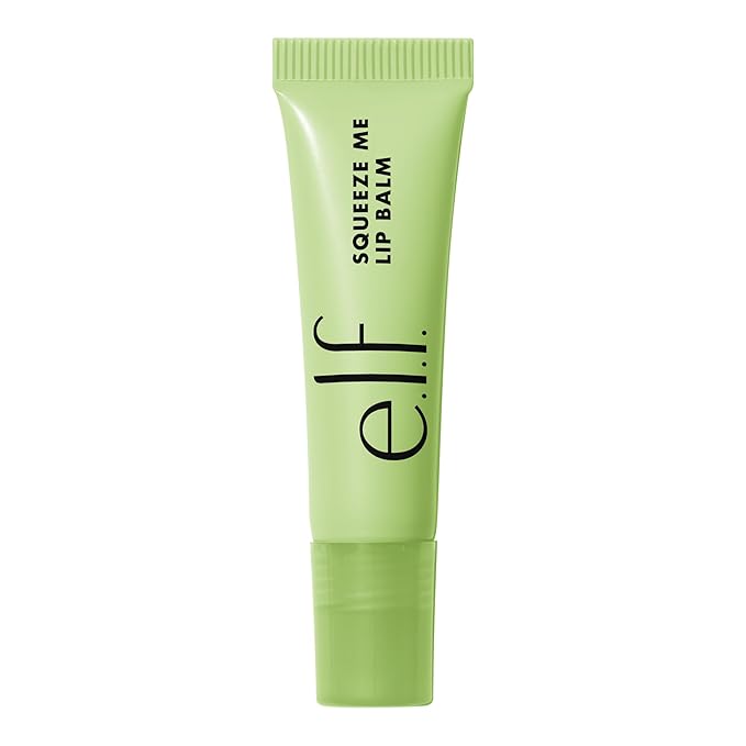 e.l.f. Squeeze Me Lip Balm, Moisturizing Lip Balm For A Sheer Tint Of Color, Infused With Hyaluronic Acid, Vegan & Cruelty-free, Honeydew