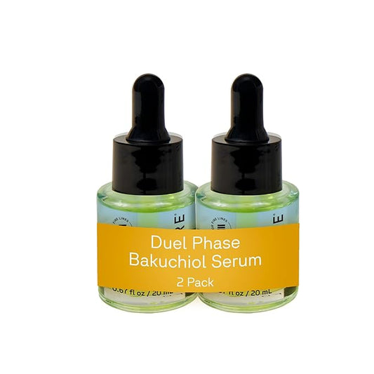 Acure Radically Rejuvenating Dual Phase Bakuchiol Serum - Bakuchiol Oil Serum for Face, Anti Aging Retinol Alternative for Wrinkles & Fine Lines, Cold Pressed Botanical Oils, 0.67 fl oz (2 Pack)