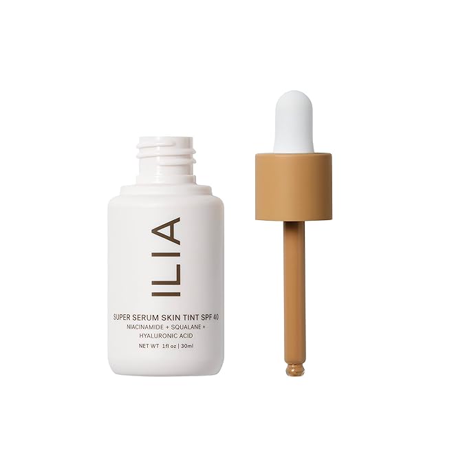 ILIA - Super Serum Skin Tint SPF 40 | Non-Comedogenic, Vegan, Lightweight to Help Against Blue Light, + Pollution while Hydrating, Smoothing, + Refining (Morgat ST11.5, 1 fl oz | 30 ml)